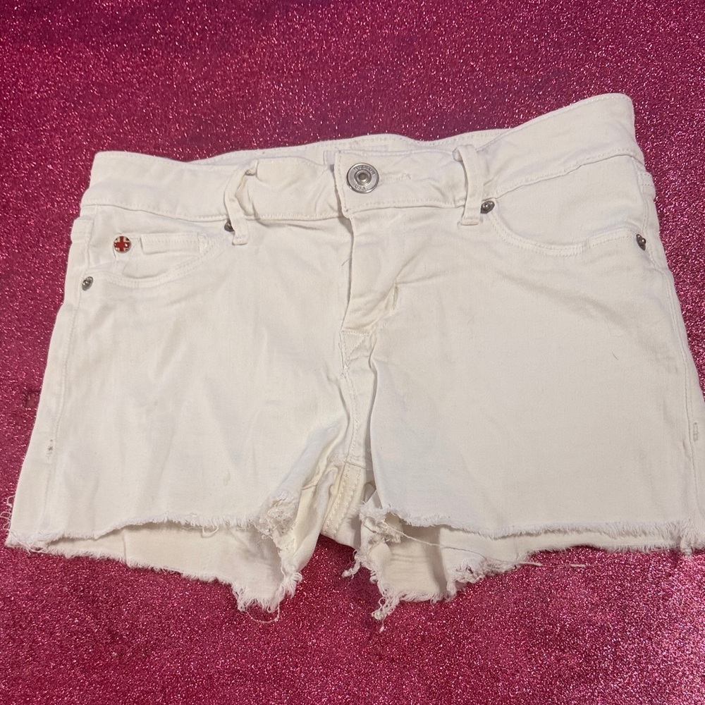 Hudson Jeans White Denim Shorts